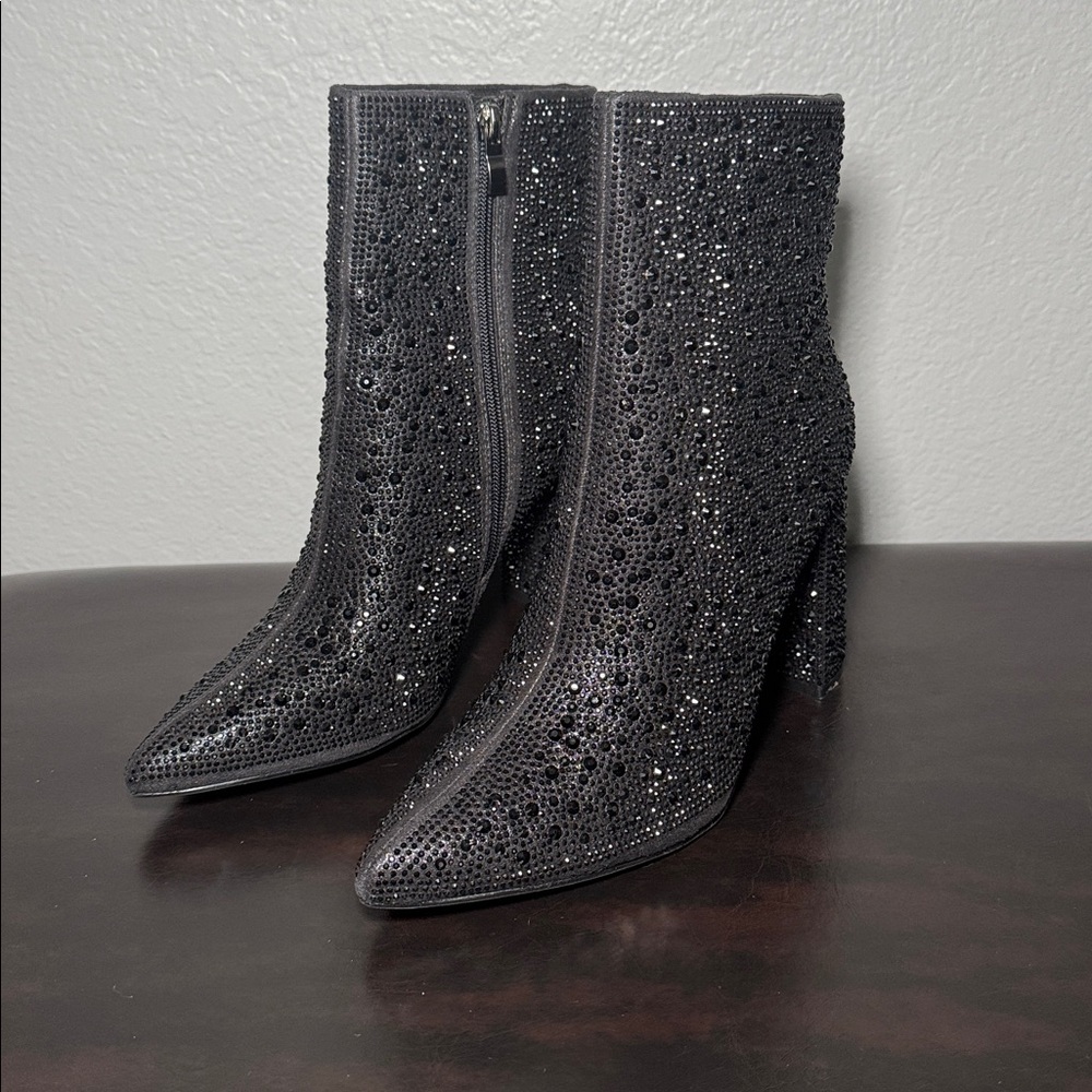 Lauren Lorraine Glittering Black Heels - Picture 2 of 9